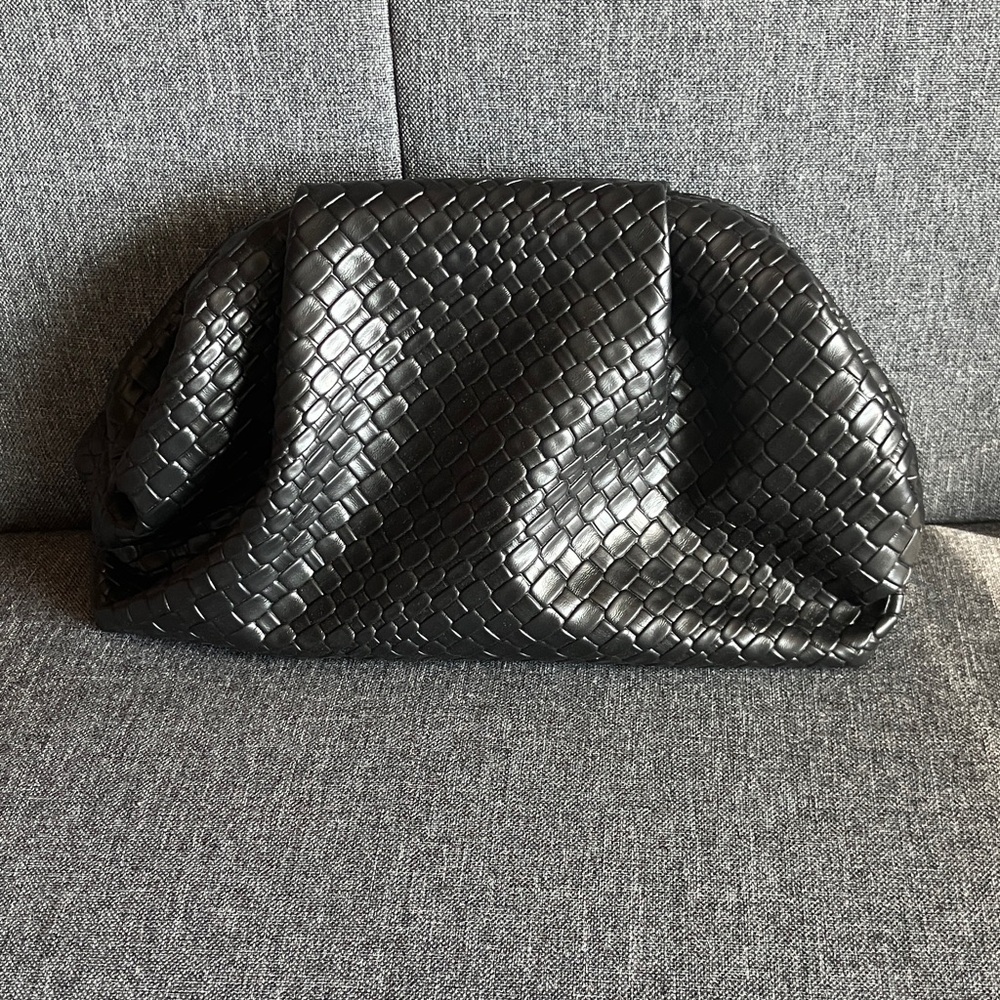 Chic Black Dumpling Clutch